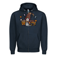 Navy Witch Please Zipper Hoodie - CowhideDigitalArt