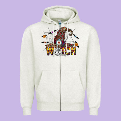 Witch Please Zipper Hoodie Designed By Cowhidedigitalart