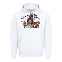 White Witch Please Zipper Hoodie - CowhideDigitalArt