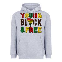 Heather Grey young black and free Heavyweight Hoodie - Artiststas