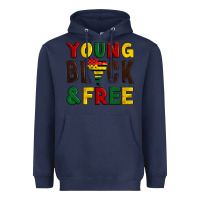 Navy young black and free Heavyweight Hoodie - Artiststas