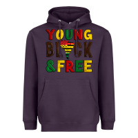 Plum young black and free Heavyweight Hoodie - Artiststas
