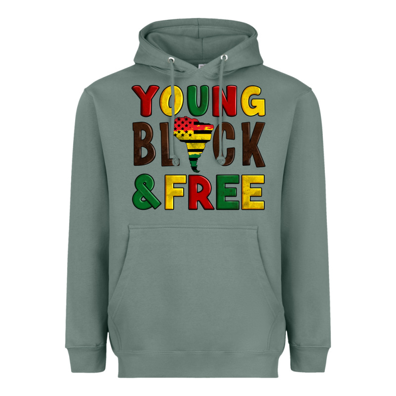 Young Black And Free Heavyweight Hoodie by Artiststas | Teevron
