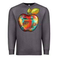 Charcoal Heather leopard turquoise glitter serape Premium Sweatshirt - Artiststas
