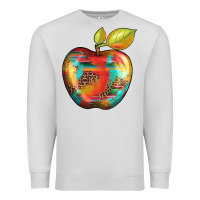 Dove Grey leopard turquoise glitter serape Premium Sweatshirt - Artiststas