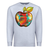 Heather Grey leopard turquoise glitter serape Premium Sweatshirt - Artiststas