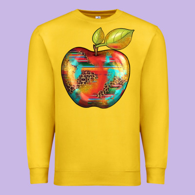Leopard Turquoise Glitter Serape Premium Sweatshirt Designed By Artiststas
