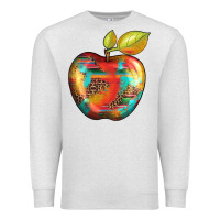 Oatmeal Heather leopard turquoise glitter serape Premium Sweatshirt - Artiststas