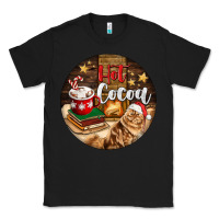 Black Hot Cocoa With Cat Classic Tee - FaDigitalArtStudio