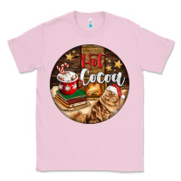 Bubblegum Pink Hot Cocoa With Cat Classic Tee - FaDigitalArtStudio