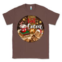 Chestnut Hot Cocoa With Cat Classic Tee - FaDigitalArtStudio