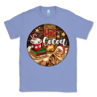 Colony Blue Hot Cocoa With Cat Classic Tee - FaDigitalArtStudio