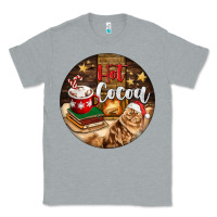 Heather Grey Hot Cocoa With Cat Classic Tee - FaDigitalArtStudio