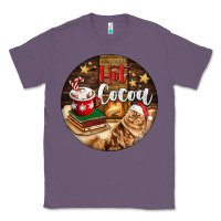 Lavender Hot Cocoa With Cat Classic Tee - FaDigitalArtStudio