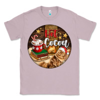 Lilac Hot Cocoa With Cat Classic Tee - FaDigitalArtStudio