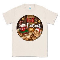 Natural Hot Cocoa With Cat Classic Tee - FaDigitalArtStudio