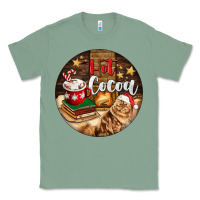Sage Hot Cocoa With Cat Classic Tee - FaDigitalArtStudio