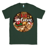 Sports Green Hot Cocoa With Cat Classic Tee - FaDigitalArtStudio