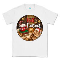 White Hot Cocoa With Cat Classic Tee - FaDigitalArtStudio