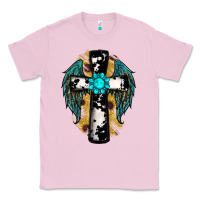 Bubblegum Pink cross gemstone wings Classic Tee - RanaPortraitStore