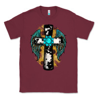 Burgundy cross gemstone wings Classic Tee - RanaPortraitStore