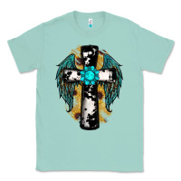 Seafoam cross gemstone wings Classic Tee - RanaPortraitStore