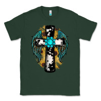 Sports Green cross gemstone wings Classic Tee - RanaPortraitStore
