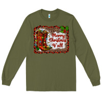 Army Green merry christmas yall Long Sleeve Tee - RanaPortraitStore