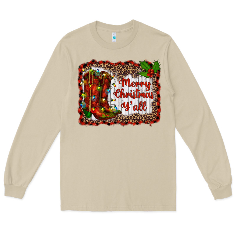 Merry Christmas Yall Long Sleeve Tee by RanaPortraitStore | Teevron