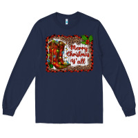 Navy merry christmas yall Long Sleeve Tee - RanaPortraitStore