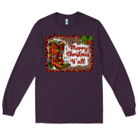Plum merry christmas yall Long Sleeve Tee - RanaPortraitStore