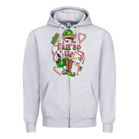 Heather Grey im the nurse elf Zipper Hoodie - FaDigitalArtStudio