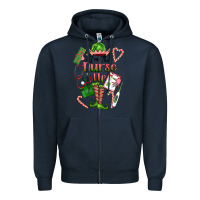 Navy im the nurse elf Zipper Hoodie - FaDigitalArtStudio