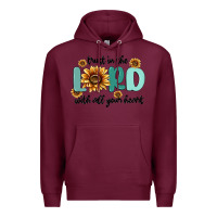Burgundy trust in the lord with all your heart Premium Hoodie - MaliasSmallBusiness