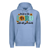 Colony Blue trust in the lord with all your heart Premium Hoodie - MaliasSmallBusiness