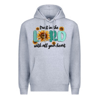 Heather Grey trust in the lord with all your heart Premium Hoodie - MaliasSmallBusiness