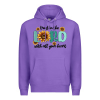 Purple trust in the lord with all your heart Premium Hoodie - MaliasSmallBusiness