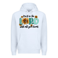 White trust in the lord with all your heart Premium Hoodie - MaliasSmallBusiness