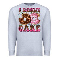 Heather Grey i donut care Premium Sweatshirt - AdoDesignShop