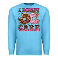 Ocean Blue i donut care Premium Sweatshirt - AdoDesignShop