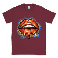 Burgundy basketball lips Classic Tee - Zillion Design Studio