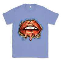 Colony Blue basketball lips Classic Tee - Zillion Design Studio