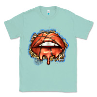 Seafoam basketball lips Classic Tee - Zillion Design Studio