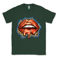 Sports Green basketball lips Classic Tee - Zillion Design Studio