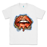 White basketball lips Classic Tee - Zillion Design Studio