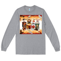 Heather Grey harry coffee cups Long Sleeve Tee - Zillion Design Studio