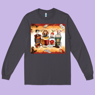 Harry Coffee Cups Long Sleeve Tee Designed By Zillion Design Studio