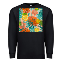 Pineapple And Lemon Seamless Pattern Premium Sweatshirt | Teevron
