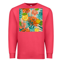 Cardinal pineapple and lemon seamless pattern Premium Sweatshirt - BundleAndBundleShop