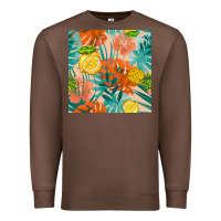 Chestnut pineapple and lemon seamless pattern Premium Sweatshirt - BundleAndBundleShop